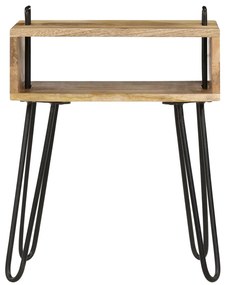 Mesa de cabeceira madeira de mangueira maciça 40x34x47 cm