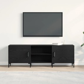 Armário para TV vidaXL Preta Carvalho 150x30x50 cm em Madeira Derivada