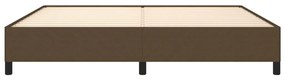Estrutura de cama sem colchão 200x200 cm tecido castanho-escuro