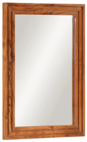 vidaXL Espelho de casa de banho 50x70 cm acácia maciça e vidro