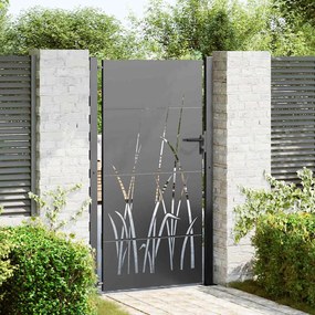 vidaXL Portão de Jardim Preto 105 x 200 cm Aço com Revestimento em Pó