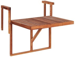 Mesa para varanda de madeira escura 60 x 40 cm UDINE Beliani