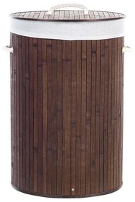 Cesto em madeira escura de bambu 60 cm SANNAR Beliani