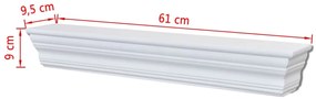Prateleiras de parede Aaliyah 2 pcs branco