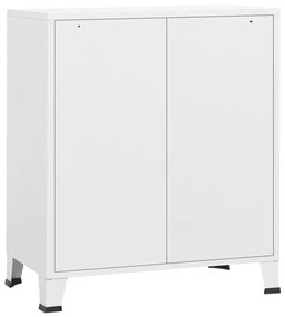 Cómoda industrial 78x40x93 cm metal branco