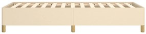 Estrutura de cama sem colchão 90x200 cm tecido creme