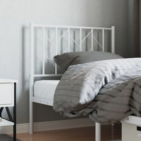 Cabeceira de cama 80 cm metal branco