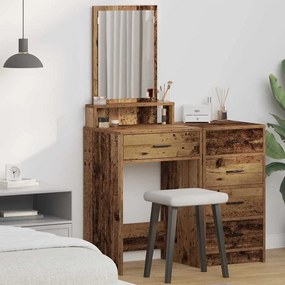 vidaXL Mesa de Maquiagem com gaveta Madeira Antiga 50 x 41 x 140 cm