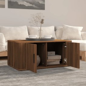 Mesa centro 80x50x36 cm derivados de madeira carvalho castanho