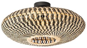 Luminária de teto oriental bambu preto 50 cm - Ostrava Oriental