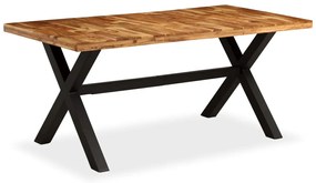 Mesa de jantar madeira maciça de mangueira e acácia 180x90x76cm