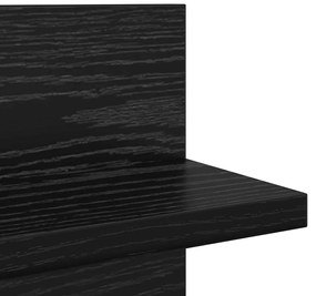 Prateleiras de Parede 2 pcs Carvalho Preto 80 x 11.5 x 18 cm