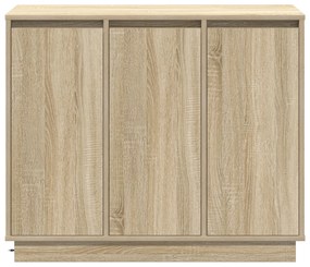 Sideboard vidaXL com LED Carvalho Sonoma 90x32x75 cm em madeira engenh
