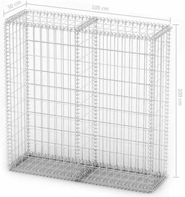 Cesto gabião arame galvanizado 100 x 100 x 30 cm