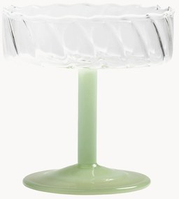 Taças de champanhe em vidro borossilicato artesanais Twirl, conjunto de 2