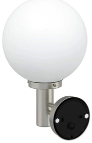 Luz de Parede Externa com Sensor Prateado Aço Inoxidável IP44