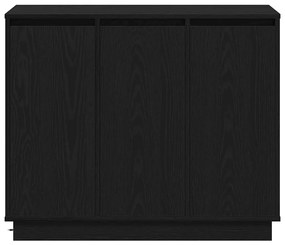 Sideboard vidaXL com LED Carvalho Preto 90x32x75 cm em madeira engenhe