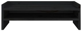 Suporte para monitor 50x24x16 cm madeira de pinho maciça preto