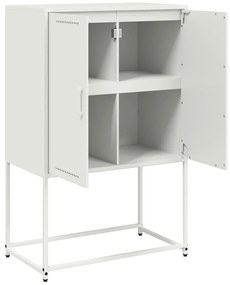 Aparador alto 68,5x38,5x107 cm aço branco