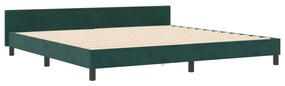 Estrutura de Cama vidaXL Verde Escuro 200x200 cm Veludo