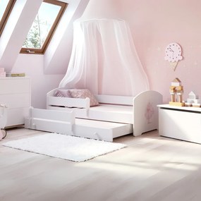 Cama infantil dupla Luk 160x80 princesa - colchão e estrado incluído