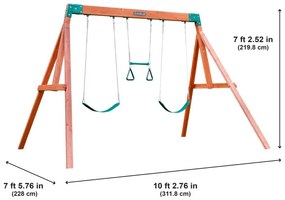 Baloiço infantil para crianças jardim exterior madeira Aviator