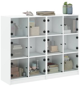 Estante c/ portas 136x37x109 cm derivados madeira branco