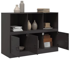 Aparador 99x39x73 cm aço preto