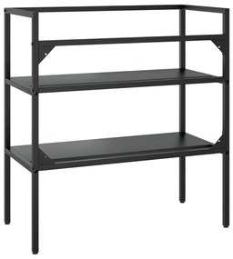 Estrutura p/ lavatório casa de banho ferro 79x38x83 cm preto