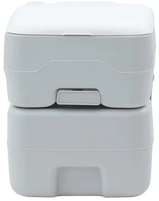 Vaso Sanitário Portátil vidaXL Cinza e Branco Plástico 20 L
