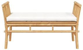 Banco de Jardim vidaXL com Almofada de 110 cm em Bambu