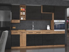 Conjunto de cozinha modular Wood Dark 129
