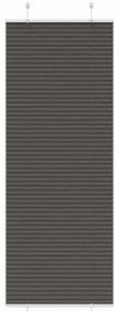 vidaXL Preto Plissada Cega 75x200 cm Largura Tecido 74,4 cm Poliéster