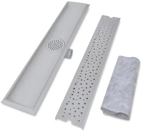 Dreno de chuveiro linear 2 pcs bolhas 730x140 mm aço inoxidável