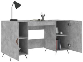 Secretária 140x50x75 cm derivados de madeira cinza cimento