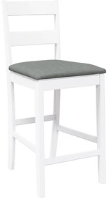Bancos de bar com almofadões 2pcs madeira de seringueira maciça