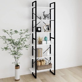 vidaXL Estante alta 80x30x210 cm derivados de madeira branco
