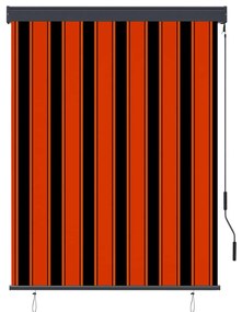 Estore de rolo para exterior 120x250 cm laranja e castanho