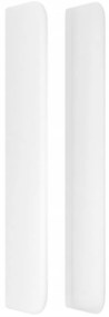 Cabeceira cama c/ abas couro artificial 163x16x118/128cm branco
