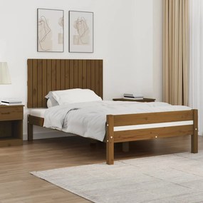 vidaXL Cabeceira de parede 108x3x60 cm pinho maciço castanho-mel
