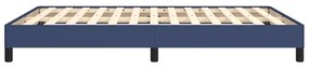 Estrutura de cama sem colchão 140x190 cm tecido azul