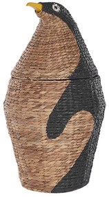 Cesto forma de pinguim em fibra de jacinto de água cor natural HADZABE Beliani