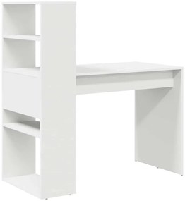 Mesa com Armazenamento Branca 113x54x120 cm Madeira Derivada