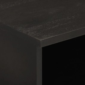 Móvel de TV 100x33x46 cm madeira de mangueira maciça preto