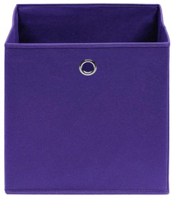 Caixas de arrumação 10 pcs 32x32x32 cm tecido roxo
