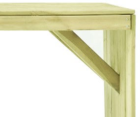 Mesa de jardim 150x87x80 cm madeira de pinho impregnada