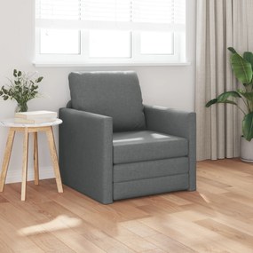 vidaXL Sofá Cama 2 em 1 Cinza Escuro 74x77x81 cm Tecido