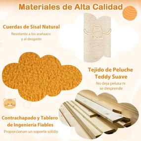 Arranhador para gatos 124 CM com vários níveis Poste de raspagem Tema Espaço Azul