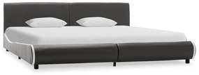 vidaXL Estrutura de cama 180x200cm couro artificial cinzento antracite