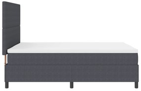 Cama Box com Colchão Cinza Escuro 160x200 cm Tecido de Corduroy